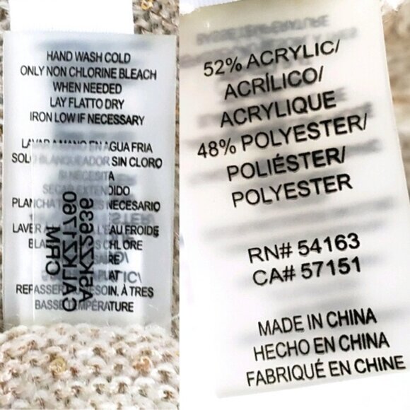 Calvin Klein Infinity Scarf Heather Tan Beige Gold Sequin - Picture 8 of 9